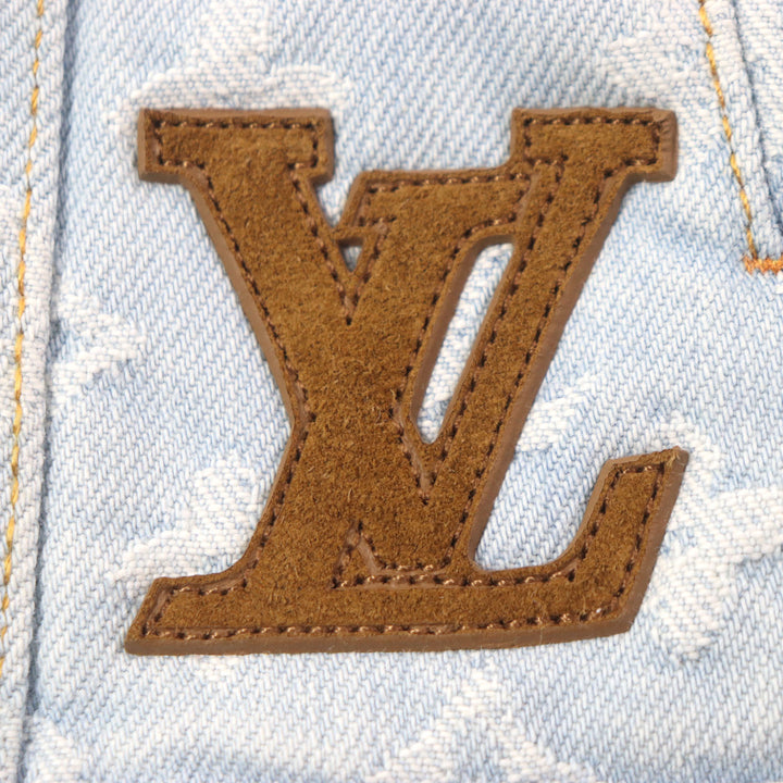 Pristine LOUIS VUITTON Tyler The Creator Denim Jacket With leather patch mens 48