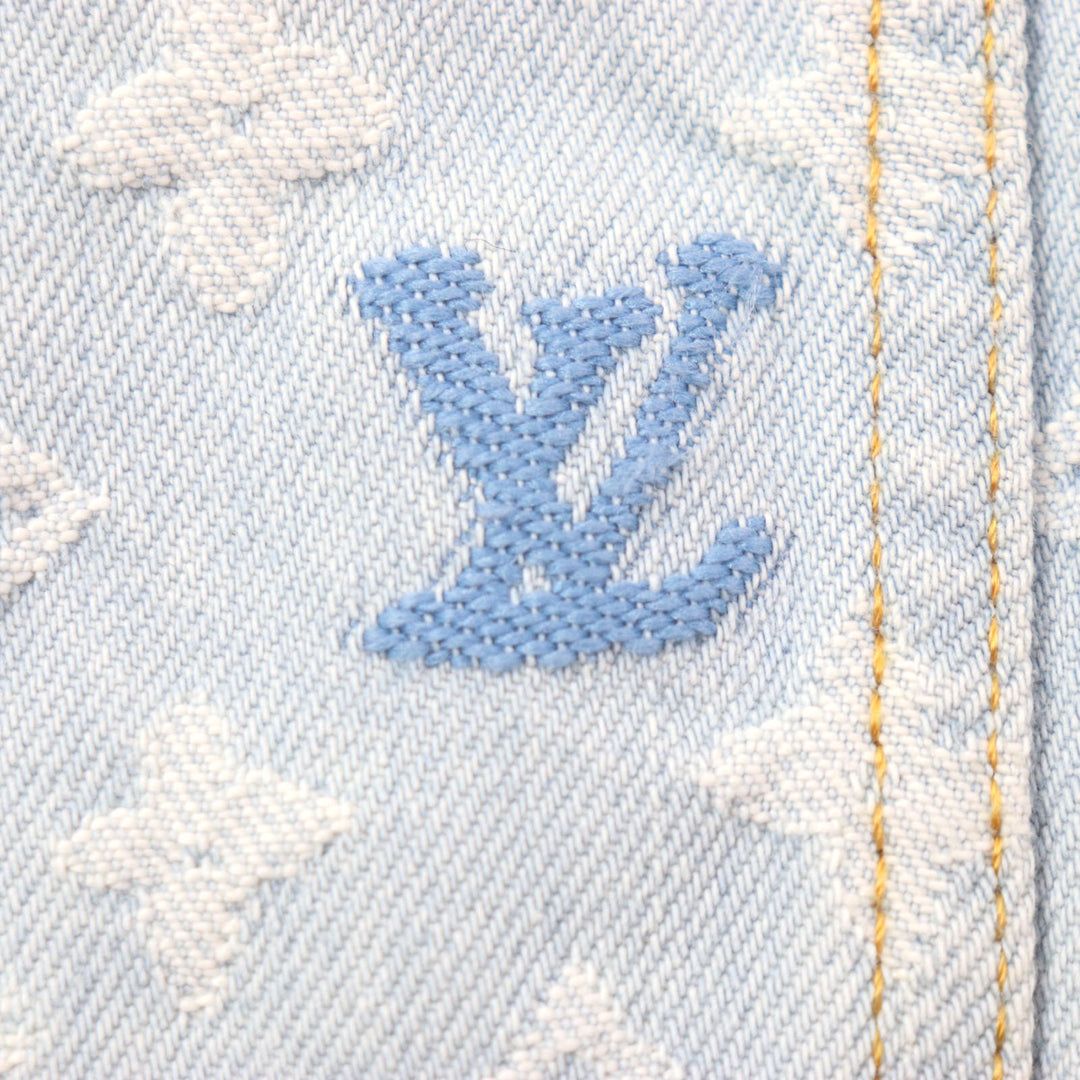 Pristine LOUIS VUITTON Tyler The Creator Denim Jacket With leather patch mens 48