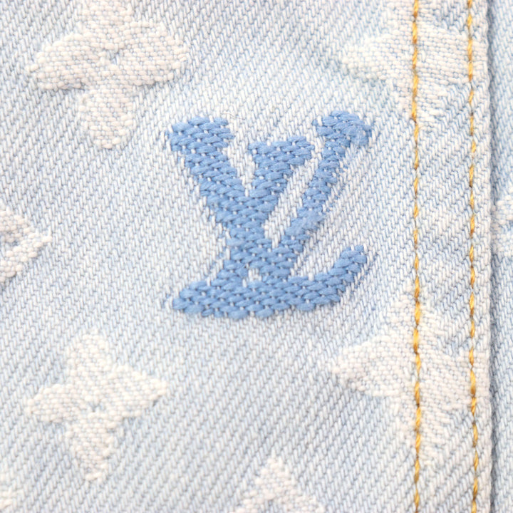 Pristine LOUIS VUITTON Tyler The Creator Denim Jacket With leather patch mens 48