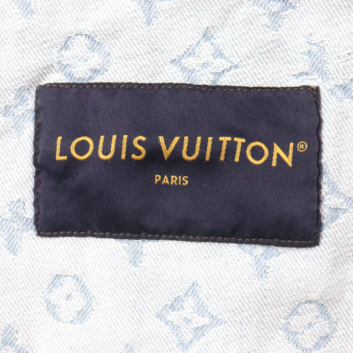 Pristine LOUIS VUITTON Tyler The Creator Denim Jacket With leather patch mens 48