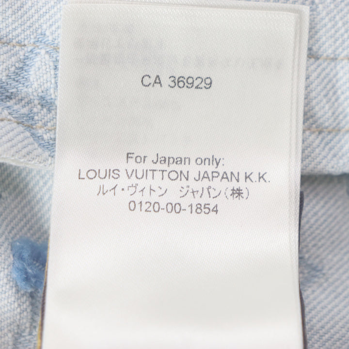 Pristine LOUIS VUITTON Tyler The Creator Denim Jacket With leather patch mens 48
