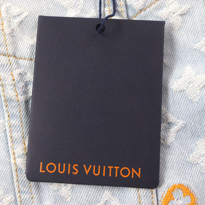 Pristine LOUIS VUITTON Tyler The Creator Denim Jacket With leather patch mens 48