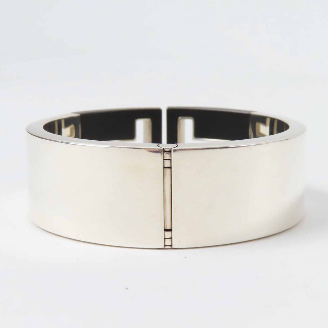 Great TIFFANY&Co. Bangle T cut out Silver black AG925 Women