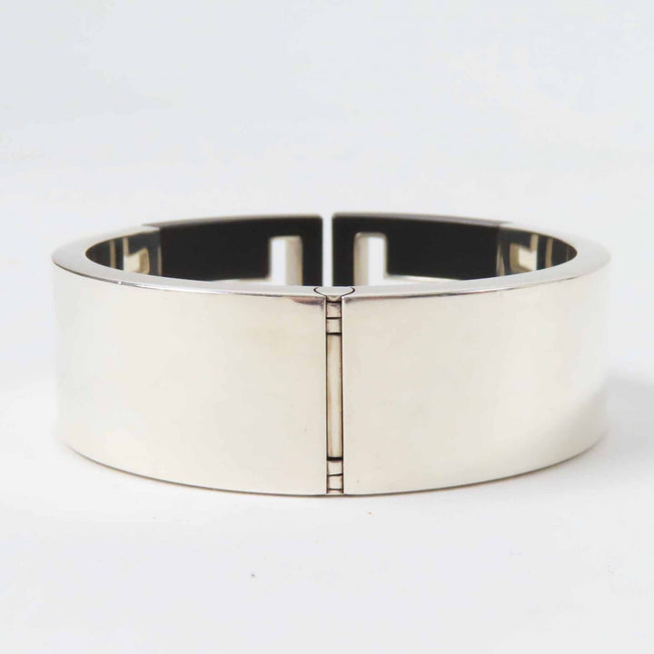 Great TIFFANY&Co. Bangle T cut out Silver black AG925 Women