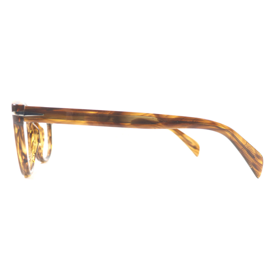 Pristine Eyewear by David Beckham Glasses Marble Pattern Clear brown mens DB7050