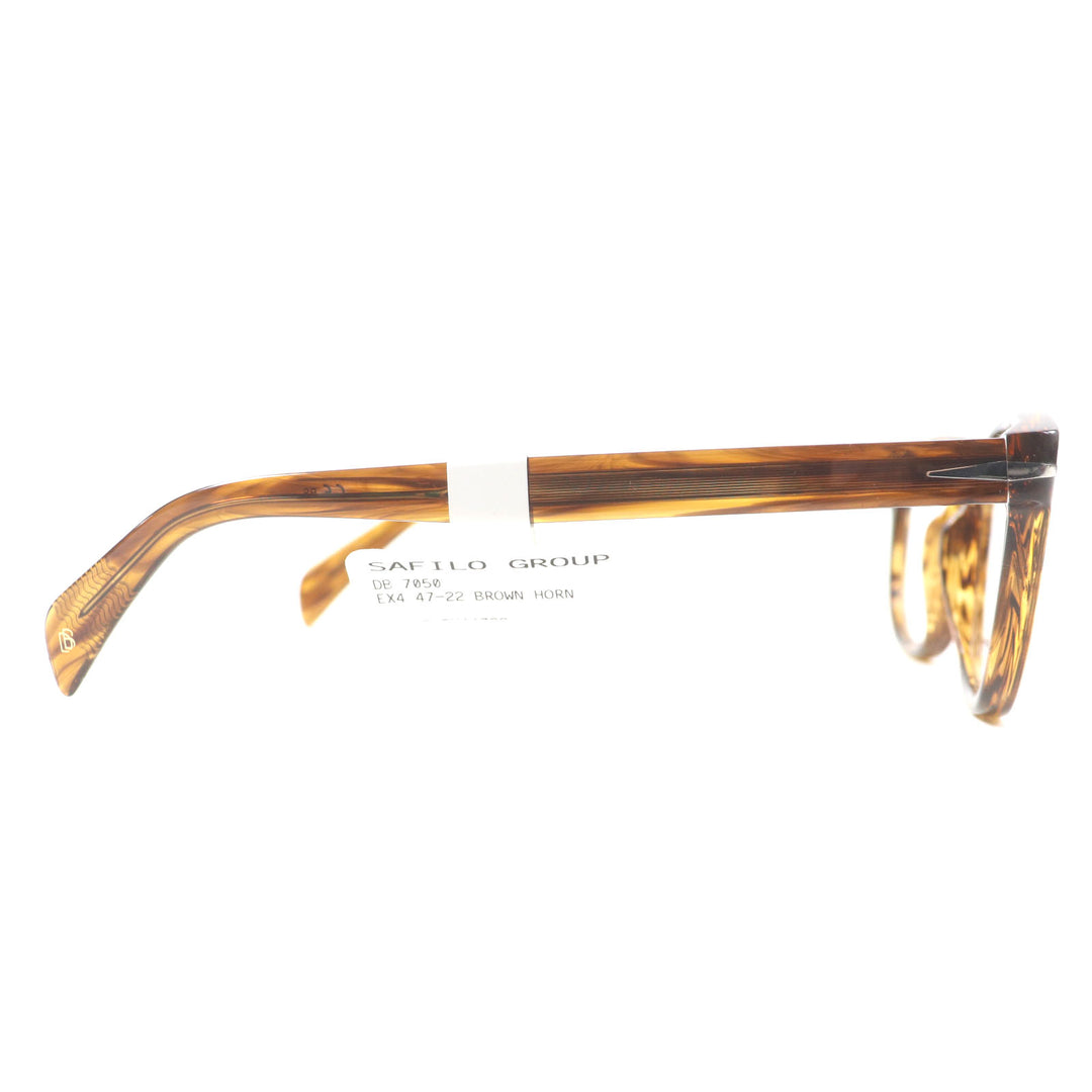 Pristine Eyewear by David Beckham Glasses Marble Pattern Clear brown mens DB7050