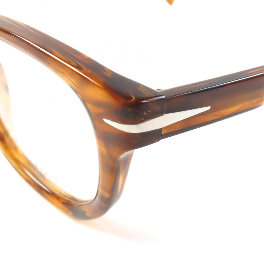 Pristine Eyewear by David Beckham Glasses Marble Pattern Clear brown mens DB7050