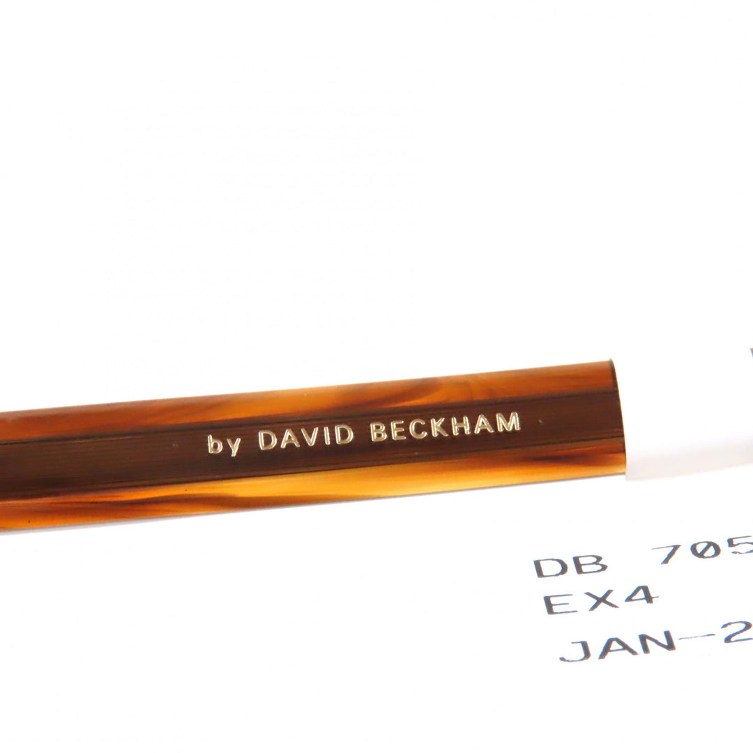 Pristine Eyewear by David Beckham Glasses Marble Pattern Clear brown mens DB7050