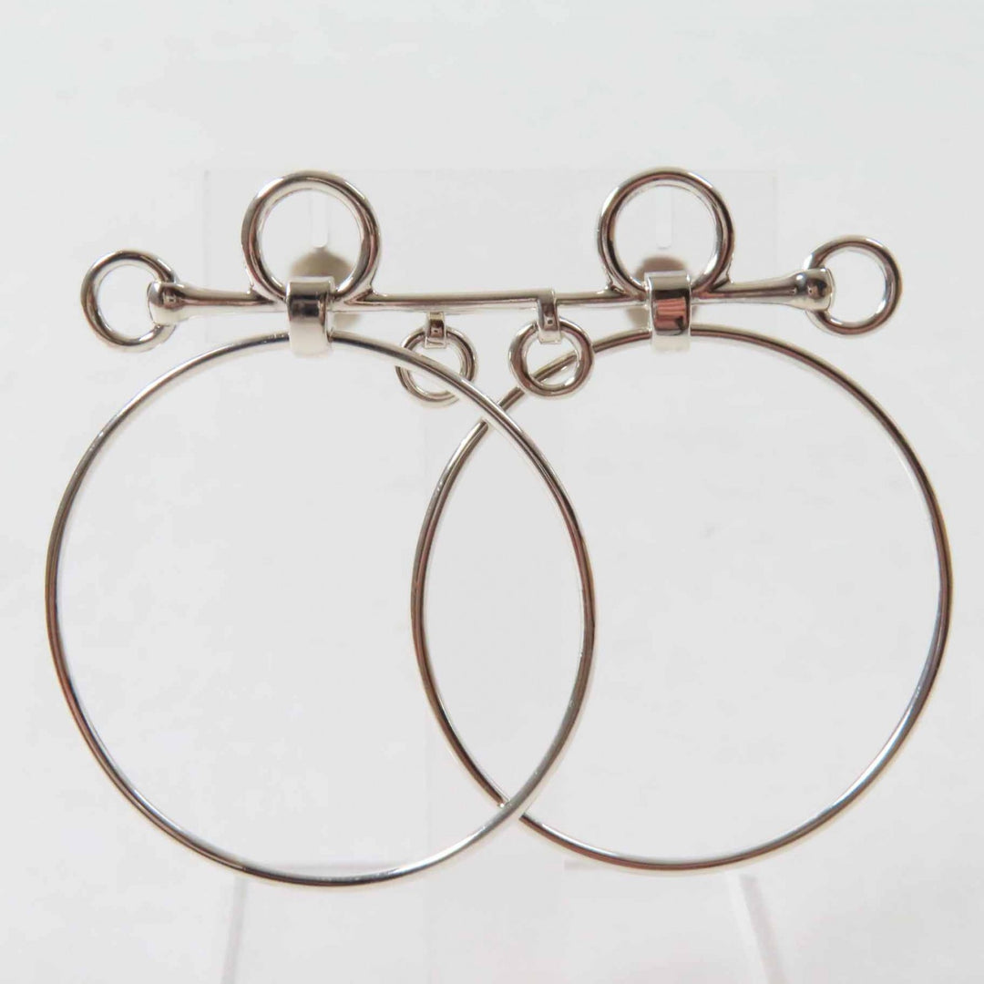 Great HERMES Pierce Loop Medium Pierce For both ears Silver AG925 Women