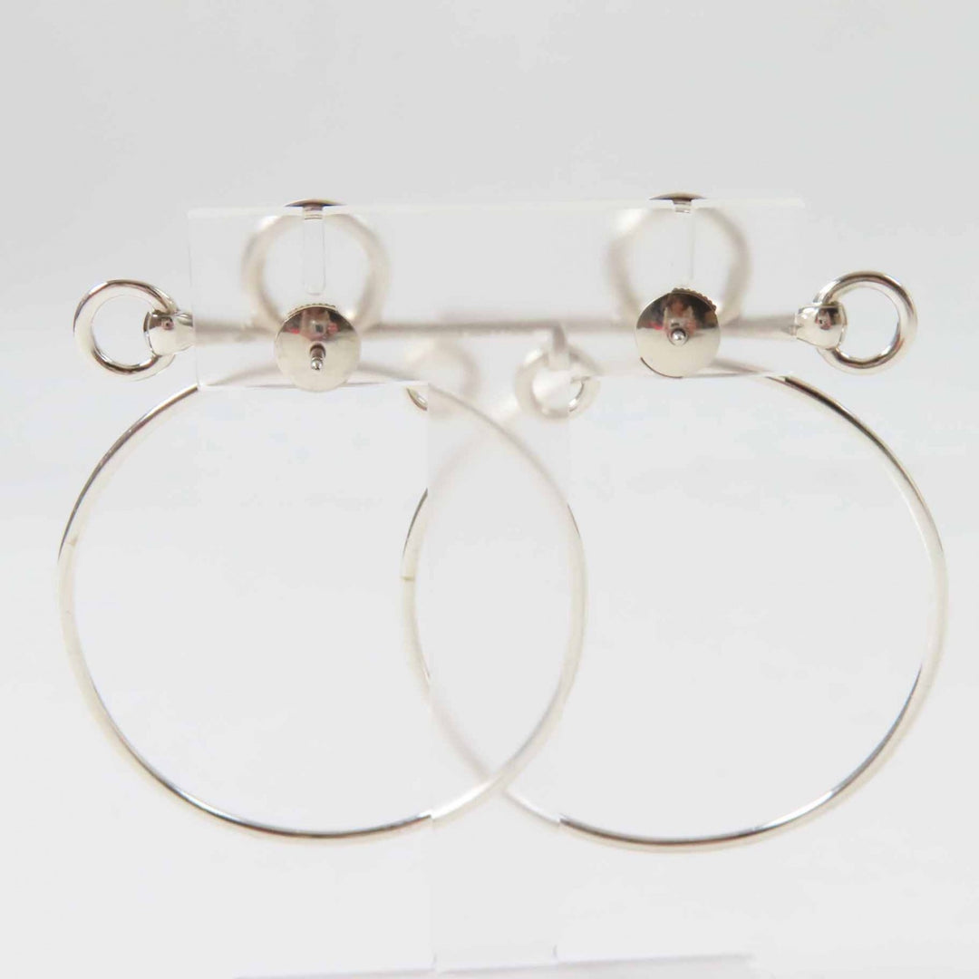 Great HERMES Pierce Loop Medium Pierce For both ears Silver AG925 Women
