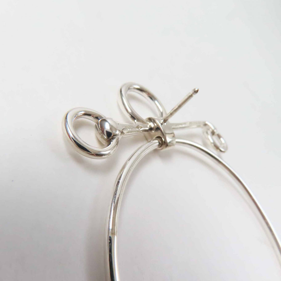 Great HERMES Pierce Loop Medium Pierce For both ears Silver AG925 Women