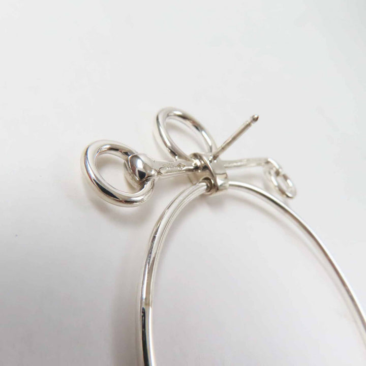 Great HERMES Pierce Loop Medium Pierce For both ears Silver AG925 Women