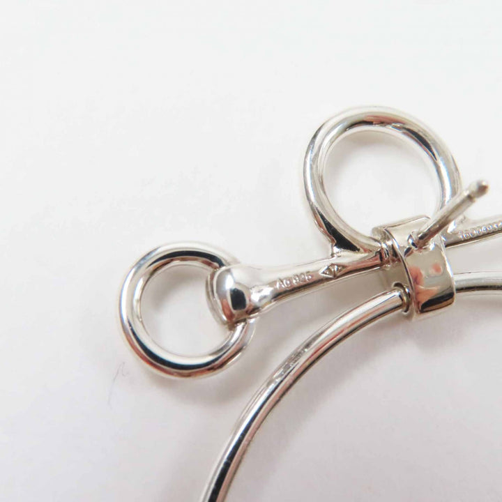 Great HERMES Pierce Loop Medium Pierce For both ears Silver AG925 Women