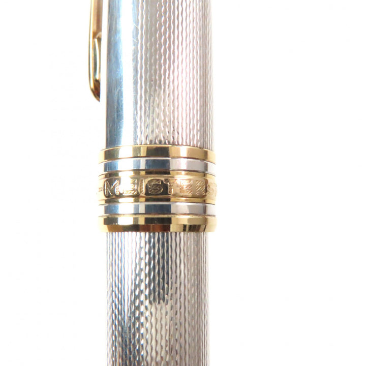 Great MONTBLANC fountain pen Meisterstück Classic Solitaire white star 18K