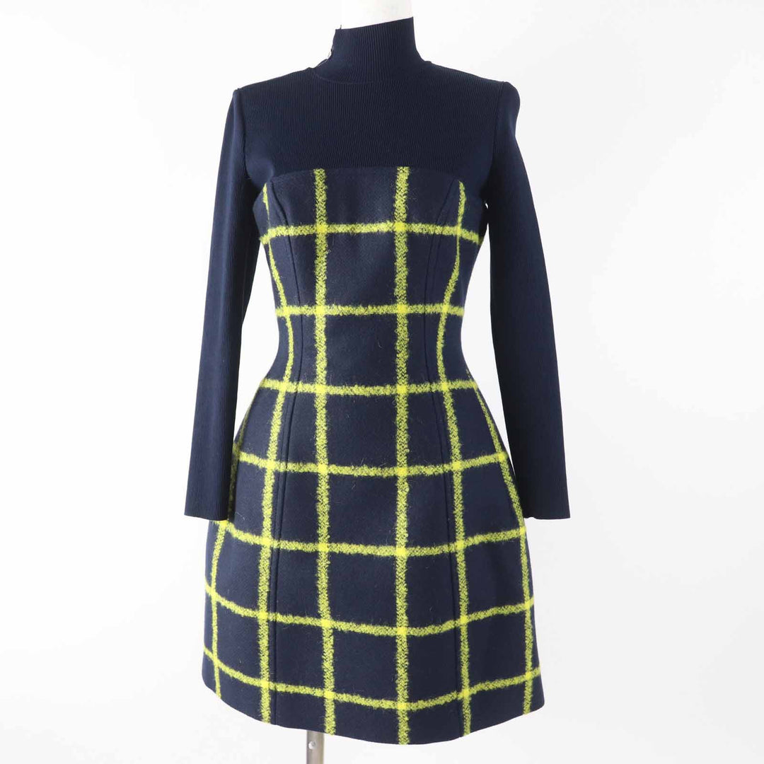 Excellent Christian Dior one piece Runway-worn check Women 38 5A21617A1161