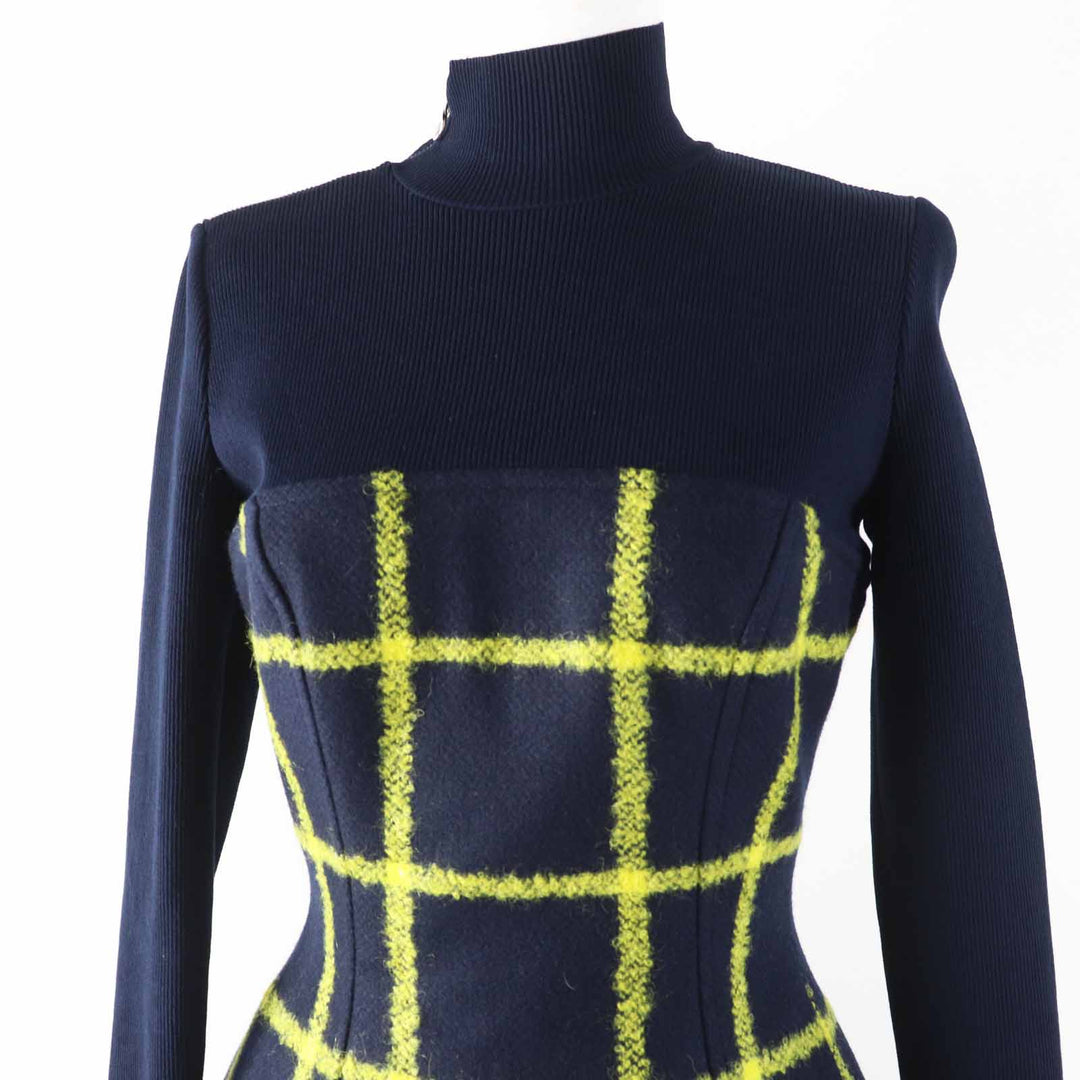 Excellent Christian Dior one piece Runway-worn check Women 38 5A21617A1161