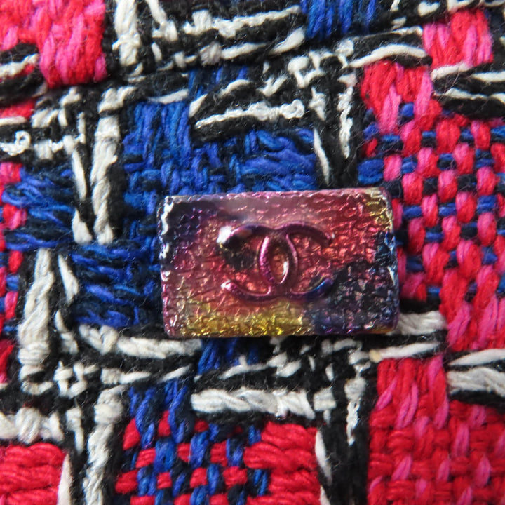 Excellent CHANEL Tight Skirt COCO Mark button multicolor silk Women 36 P51393V38323
