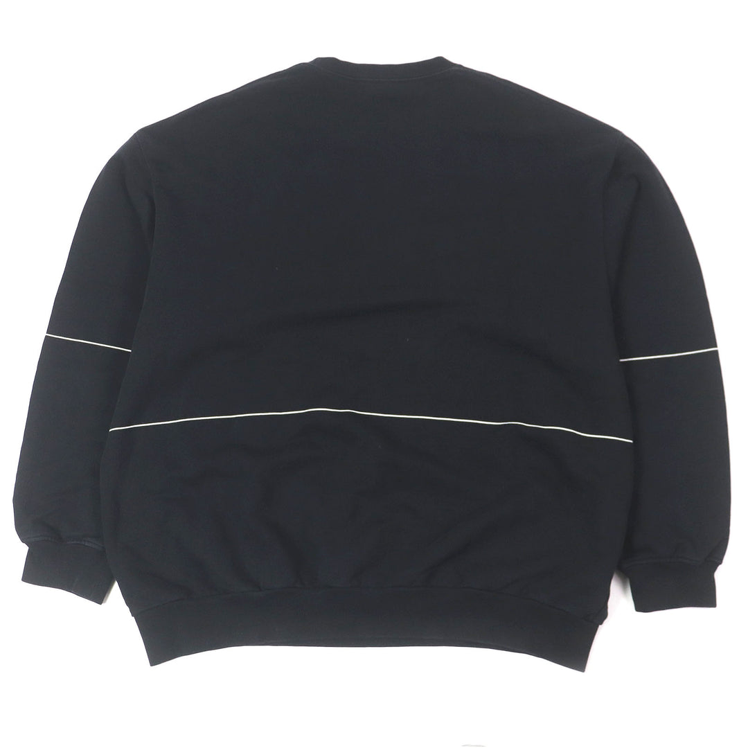 Great BALENCIAGA sweat HOMME embroidered oversized sweatshirt black cotton mens XL 485994