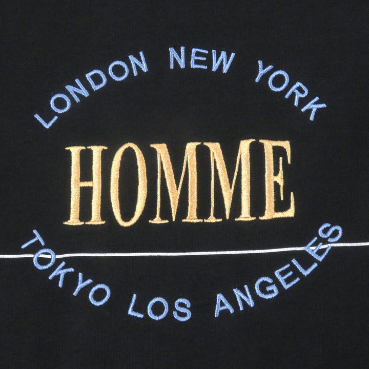 Great BALENCIAGA sweat HOMME embroidered oversized sweatshirt black cotton mens XL 485994