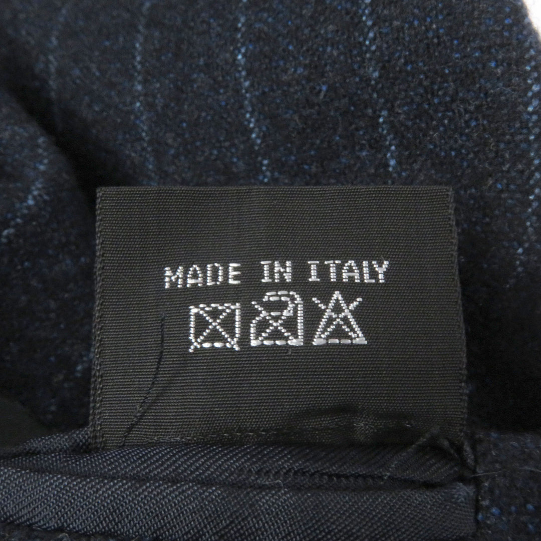 Excellent Sartorio Jacket Striped single unconstructed jacket Navy wool mens 48