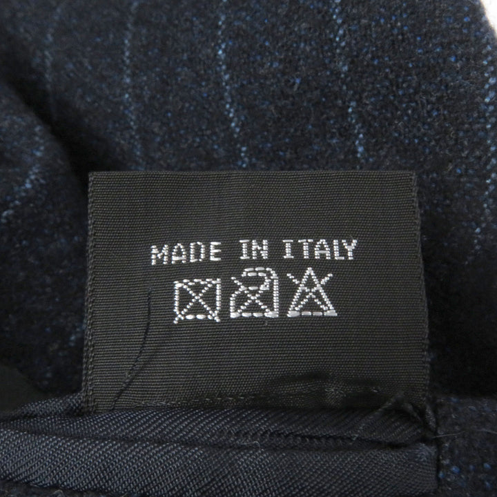 Excellent Sartorio Jacket Striped single unconstructed jacket Navy wool mens 48