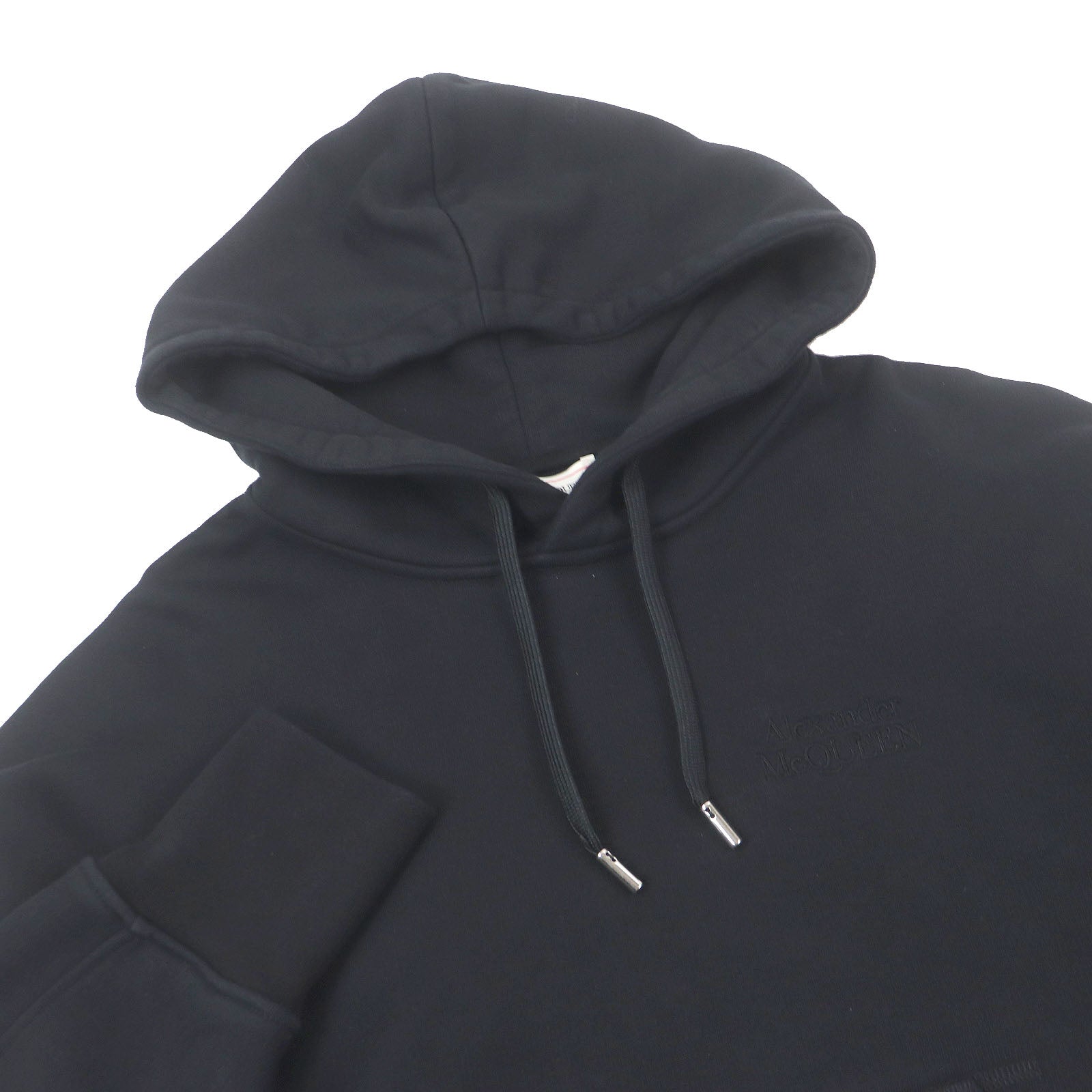 Great Alexander McQueen Parker logo embroidered pullover black