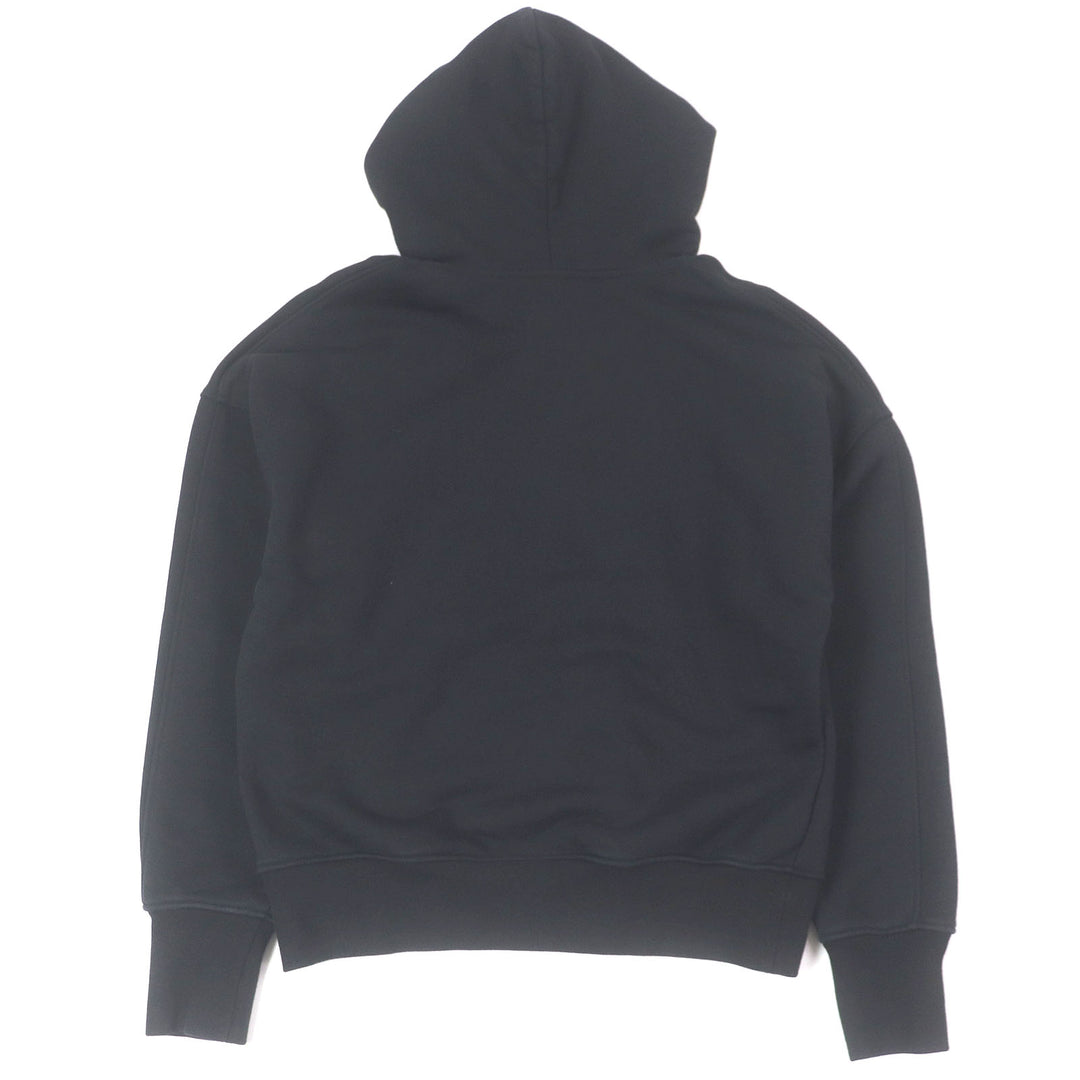 Great Alexander McQueen Parker logo embroidered pullover black cotton mens M 722257
