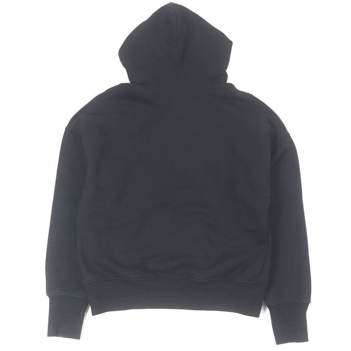 Great Alexander McQueen Parker logo embroidered pullover black cotton mens M 722257