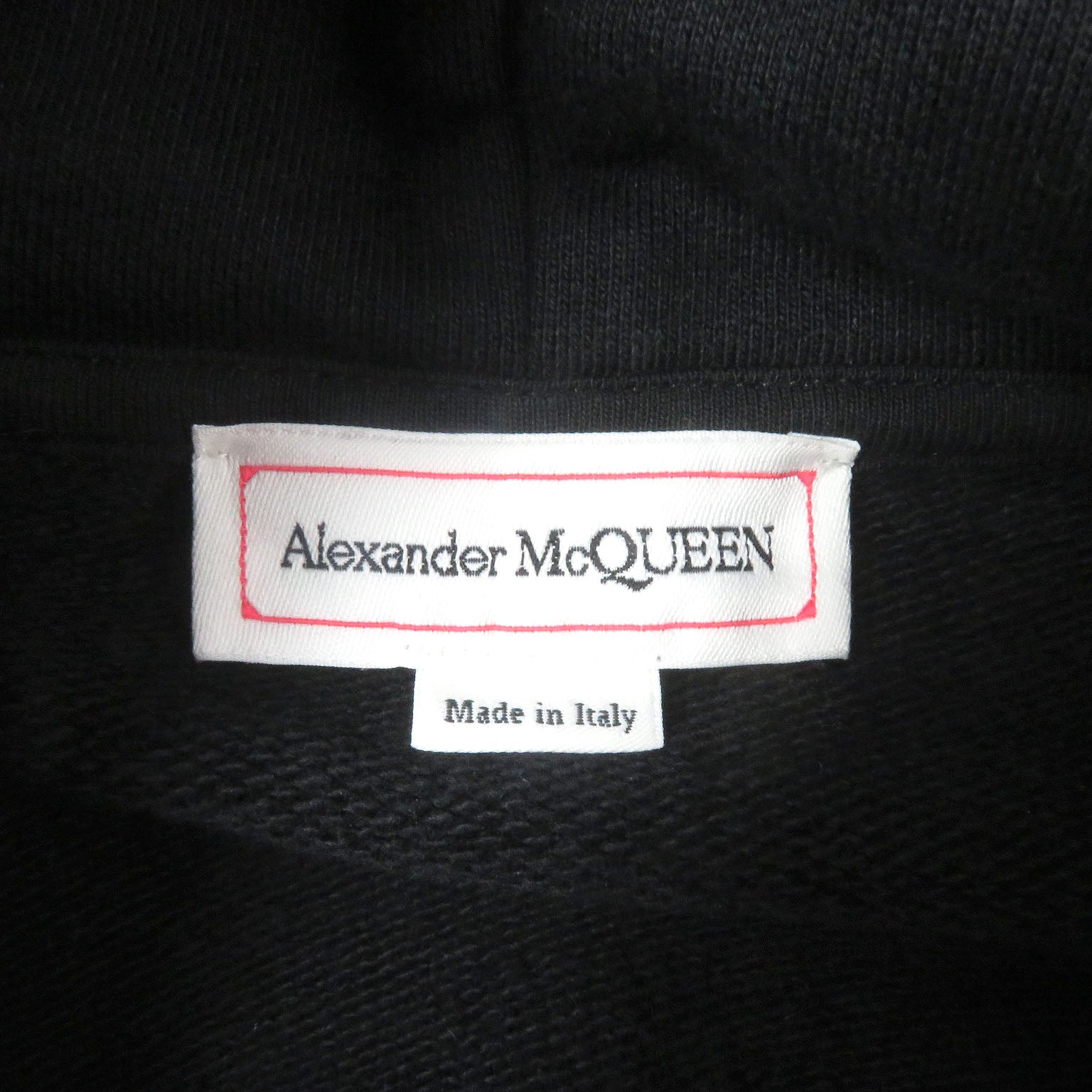 Great Alexander McQueen Parker logo embroidered pullover black