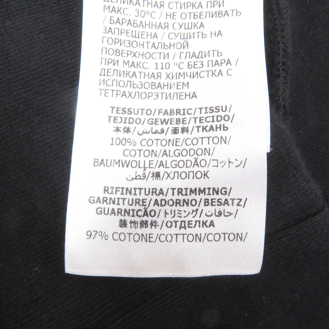 Great Alexander McQueen Parker logo embroidered pullover black cotton mens M 722257