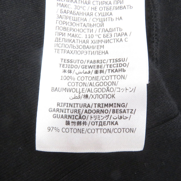 Great Alexander McQueen Parker logo embroidered pullover black cotton mens M 722257