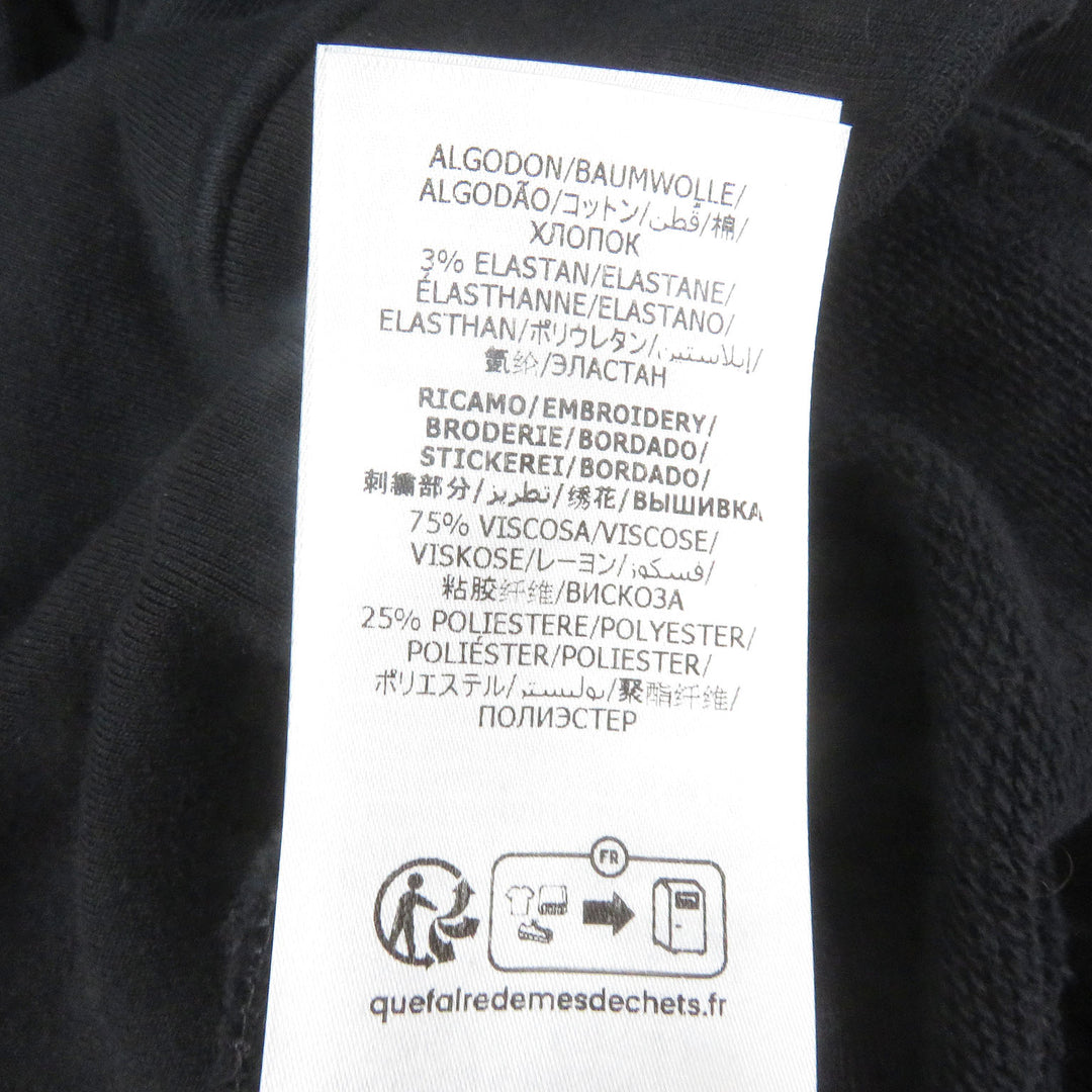 Great Alexander McQueen Parker logo embroidered pullover black cotton mens M 722257