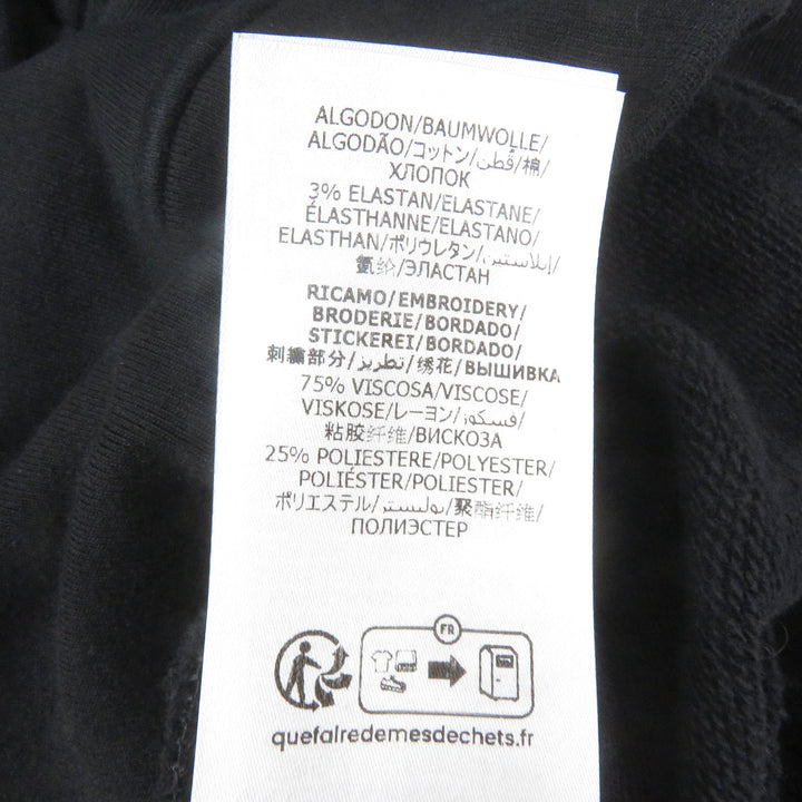 Great Alexander McQueen Parker logo embroidered pullover black cotton mens M 722257