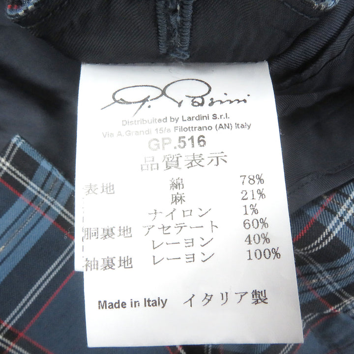Great Gabriele Pasini Jacket Tartan Check Single Blazer Unconstructed blue mens 44