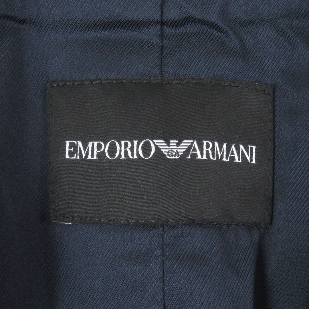 Excellent EMPORIO ARMANI Jacket Black Tag Single Tailored Navy wool mens 42