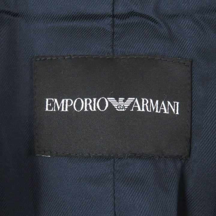 Excellent EMPORIO ARMANI Jacket Black Tag Single Tailored Navy wool mens 42
