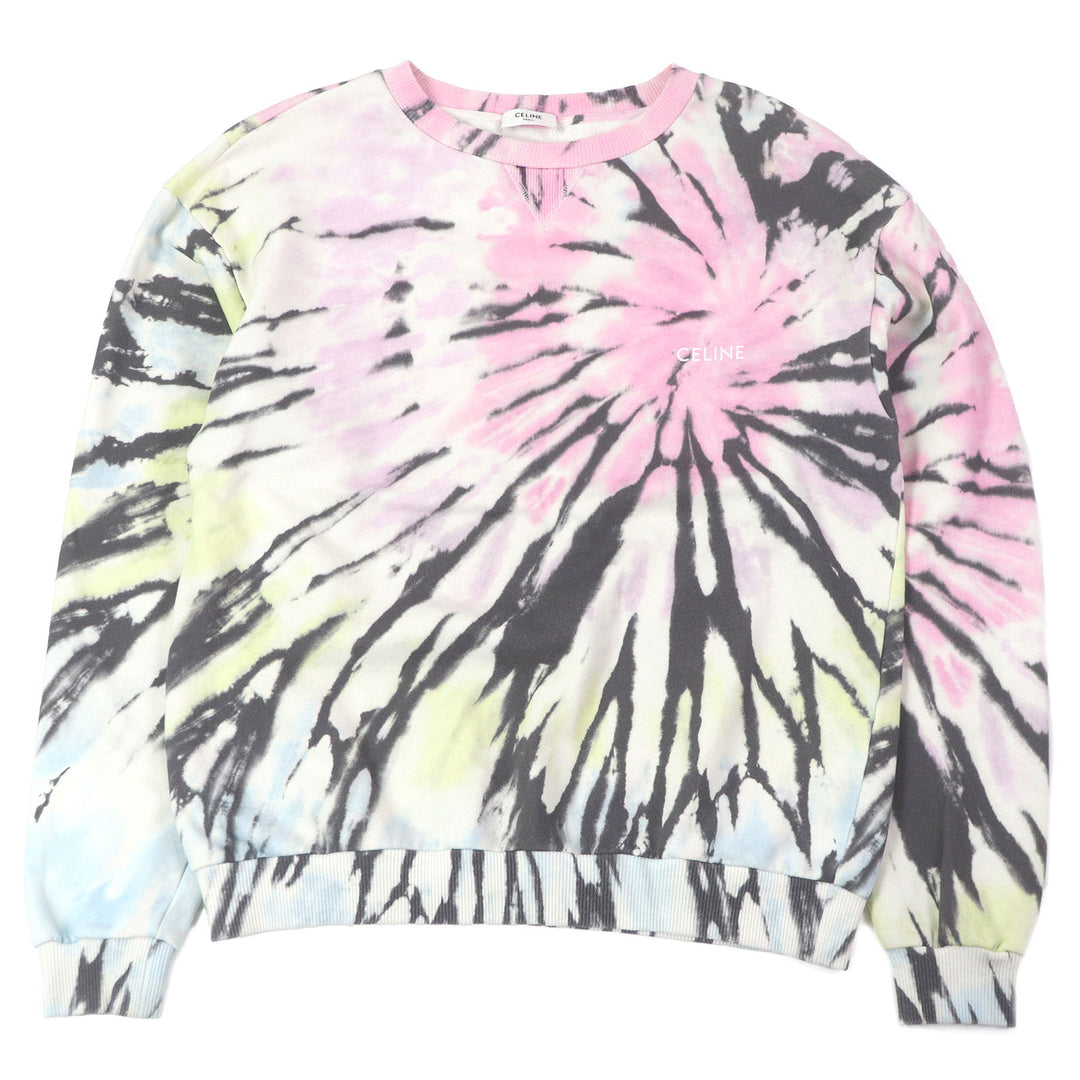 Great CELINE sweat LOOSE TIE DYE SWEAT SHIRT Pink cotton mens S 2Y53C647V