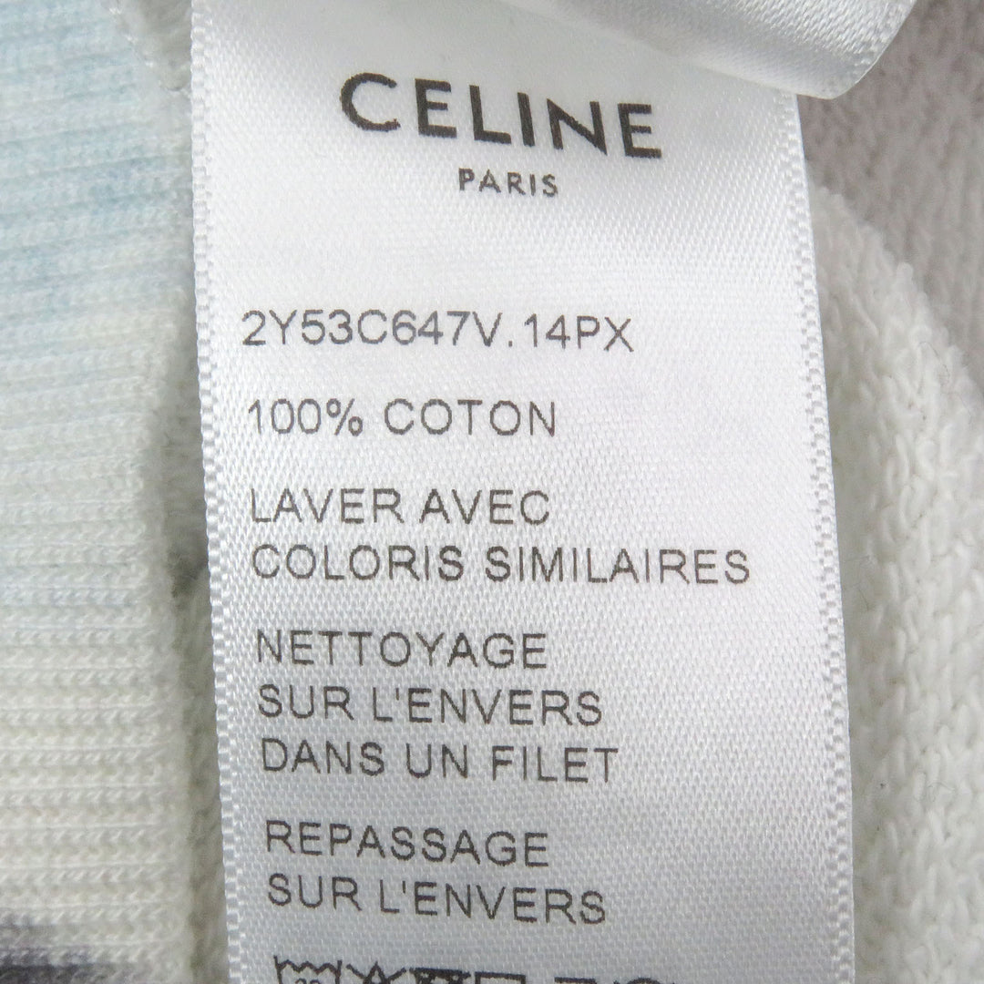 Great CELINE sweat LOOSE TIE DYE SWEAT SHIRT Pink cotton mens S 2Y53C647V