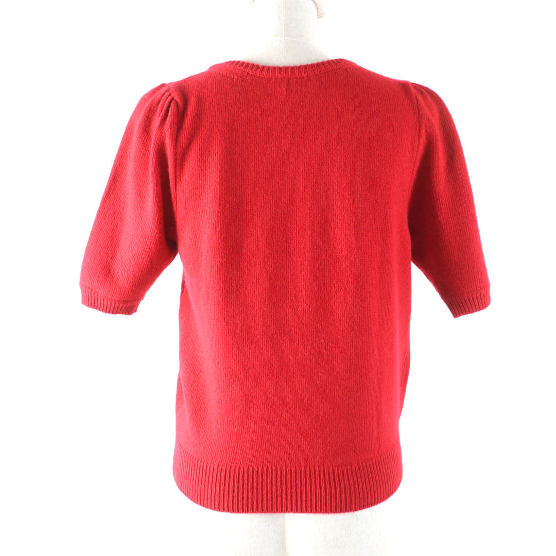 Great CELINE sweater Sulky Embroidery Crew Neck cashmere Women XS 2A65P152I