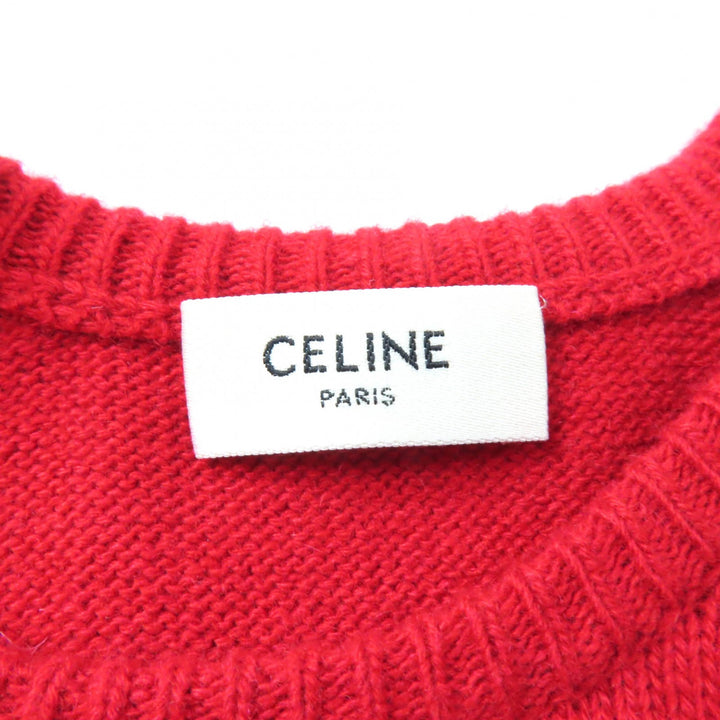 Great CELINE sweater Sulky Embroidery Crew Neck cashmere Women XS 2A65P152I