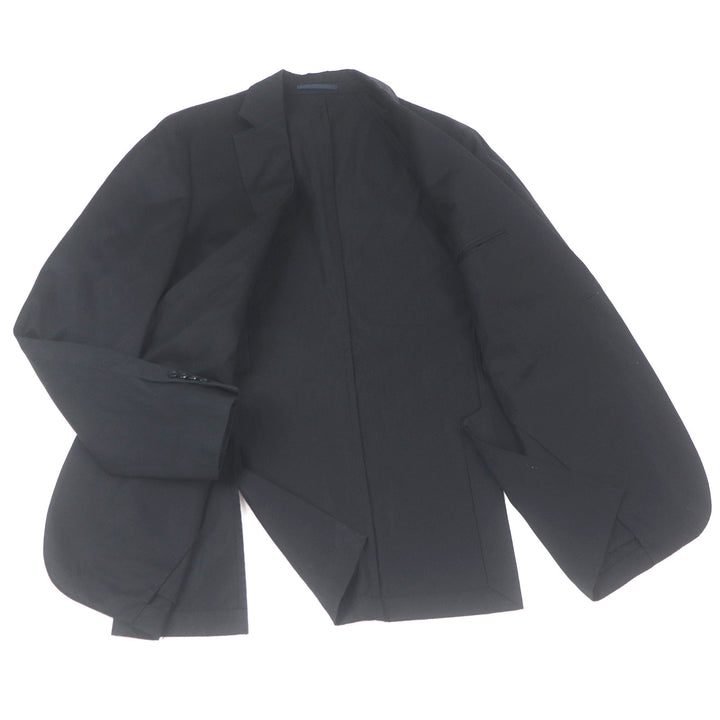 Great LARDINI tailored jacket Single Blazer black cotton mens 52