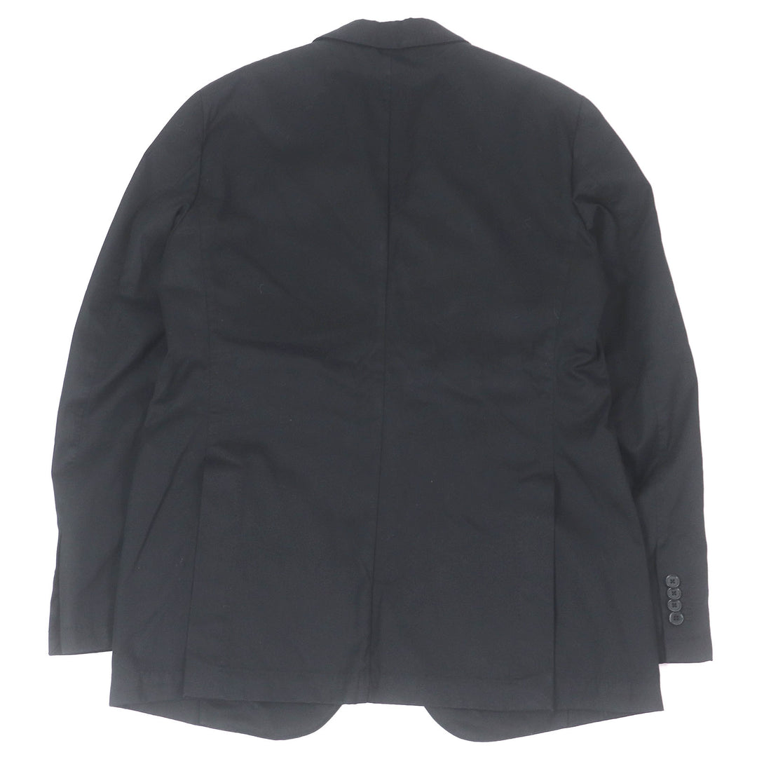 Great LARDINI tailored jacket Single Blazer black cotton mens 52