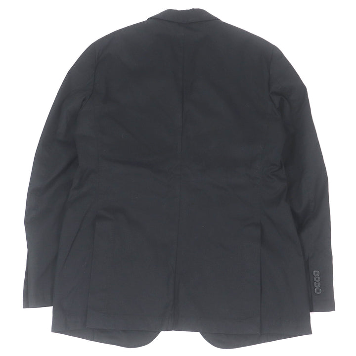 Great LARDINI tailored jacket Single Blazer black cotton mens 52