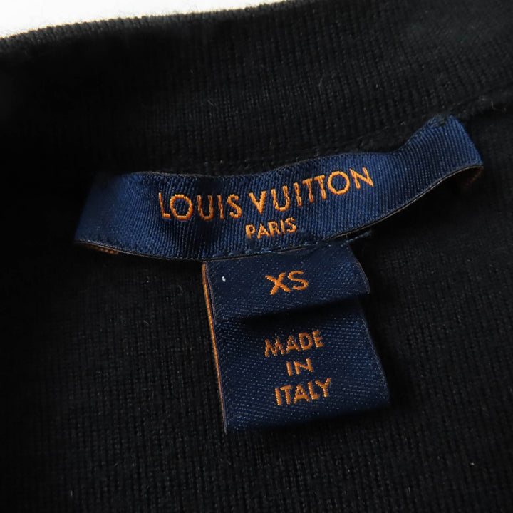 Great LOUIS VUITTON Short sleeve knit Shirts Silk blend floral print puff sleeve black