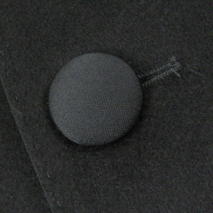 Great ALBERTO BRESCI Chester coat Peak lapel black wool mens 46