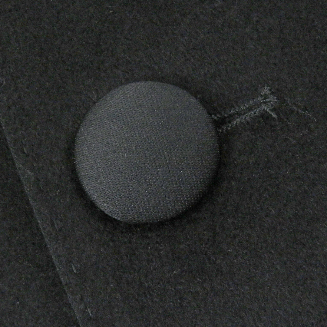 Great ALBERTO BRESCI Chester coat Peak lapel black wool mens 46