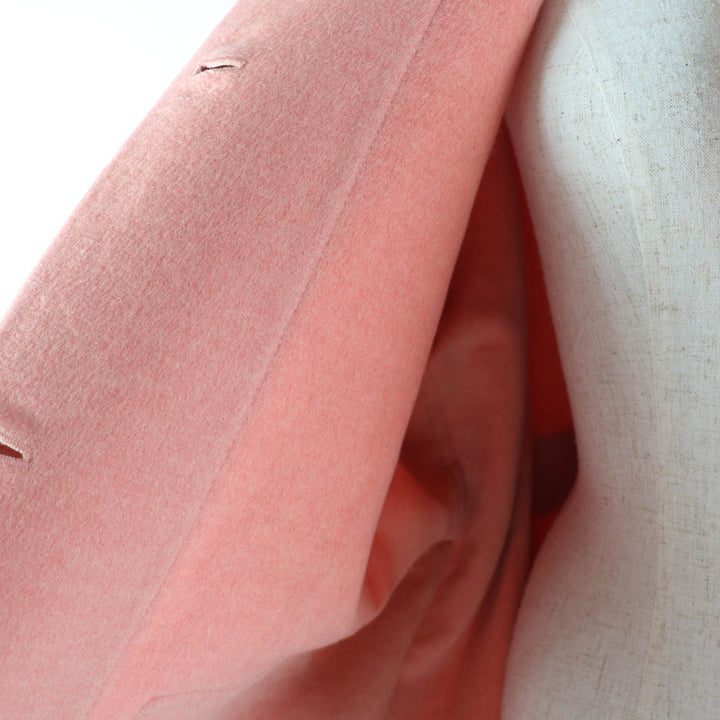 Excellent HERMES coat cashmere, double-faced coat, Coral orange cashmere 36
