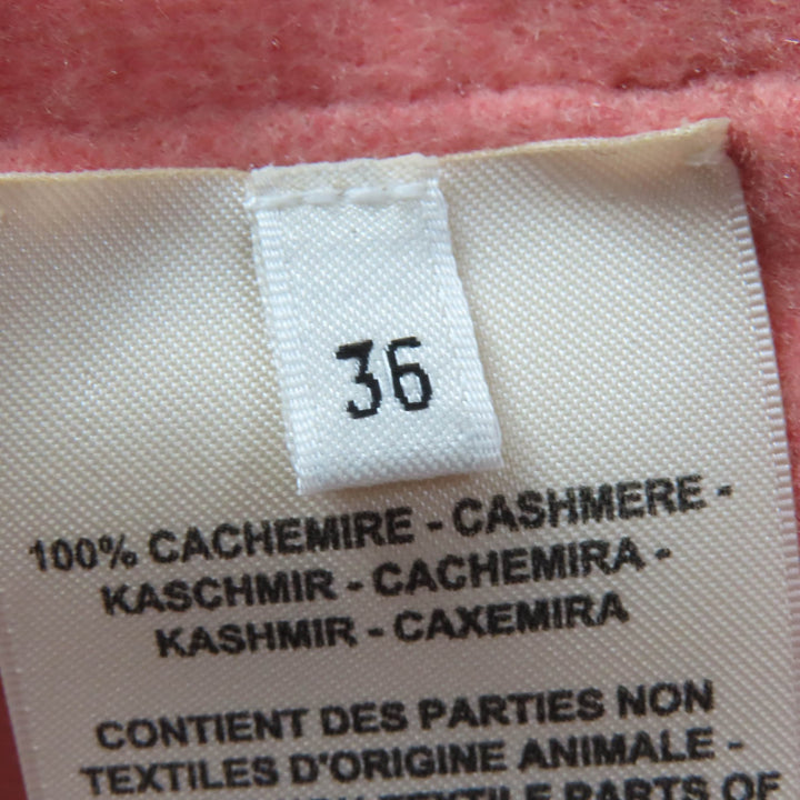 Excellent HERMES coat cashmere, double-faced coat, Coral orange cashmere 36
