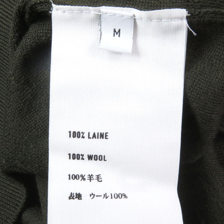 Excellent BERLUTI knit Calligraphy All-over Print Long Sleeve khaki wool mens M