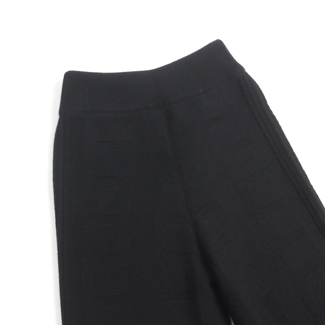Pristine HERMES Pants H motif knit black wool Women 34 2H2407DA
